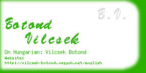botond vilcsek business card